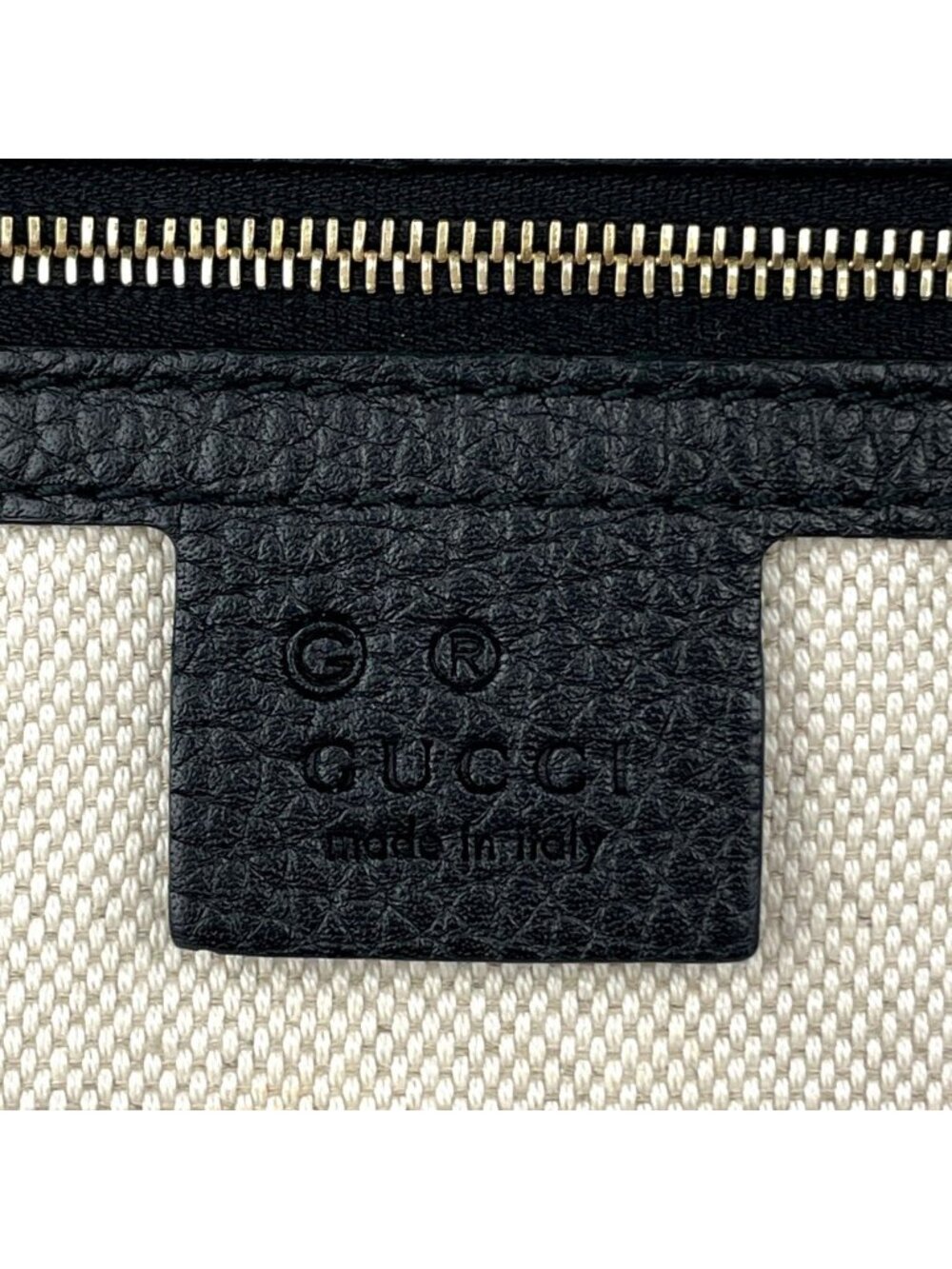 Gucci Soho Chain Shoulder Bag Tote Interlocking Leather Black - Picture 7 of 8